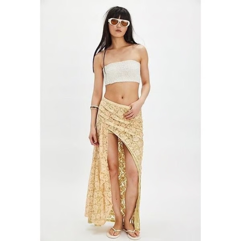 Free People One Solene lace high low skirt sz.M - Picture 4 of 16